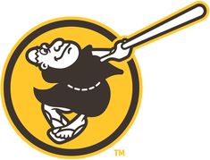 a baseball player swinging a bat over the top of his head in a yellow and black circle