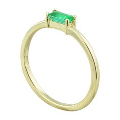 Stamped: 14K Total Ring Weight: 1.6 Grams Emerald Weight 0.25 Carat (2.60x5.00 Millimeters)Face Measures: 2.60x5.00 Millimeter SKU: [601196] Formal 14k Gold Stackable Rings With Emerald Cut, Formal 14k Gold Emerald Cut Stackable Rings, Gold Stackable Emerald Ring For Formal Occasions, Classic Green Stackable Rings For Formal Occasions, Formal Stackable Emerald Cut Emerald Ring, Formal Gold Emerald Cut Stackable Rings, Formal Stackable Emerald Birthstone Ring, Formal Emerald Stackable Birthstone Ring, Yellow Gold Ring