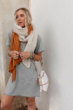 Nothing like a stand-out statement scarf to keep you cozy, warm and finish off the cutest of boho outfits, the Sunset Shades Cozy Scarf is a must-have! Wherever your headed, you're going to love this scarf and get so many compliments because it features: Ultra soft knit fabric with double tone design throughout Wide, oversized scarf design Large enough to wear multiple ways! *Due to lighting and differences in monitors, actual colors may vary slightly from what appears online. Model is 5'8" and Boho Essentials, Statement Scarf, Boho Scarf, Bralette Outfit, Boho Scarfs, Cozy Scarf, Oversized Scarf, Scarf Design, Cute Sets