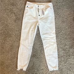 Brand New With Tags! Kancan, Button Fly, White Jeans. High Rise, Super Skinny. Size 11/29. Kancan Jeans, Jeans Color, Colored Jeans, White Jeans, Color White, High Rise, Women Jeans, Brand New, Tags