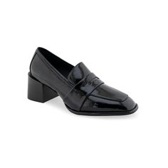 Step into style with these Aerosoles Arnett Women's Heeled Loafers.Click this FOOTWEAR GUIDE to find the perfect fit and more! Step into style with these Aerosoles Arnett Women's Heeled Loafers.Click this FOOTWEAR GUIDE to find the perfect fit and more! FEATURES Exceptional comfort & support OrthoLite foam insole Diamond flex outsoleDETAILS Faux leather, leather upper Faux leather lining Synthetic midsole Thermoplastic rubber outsole Almond toe Slip-on Foam footbed Heel height: 2.5 in. Spot clea Modern Black Slip-ons For Fall, Trendy Slip-on Heels For Formal Occasions, Patent Leather Slip-on Heels For Work, Black Office Slip-ons For Spring, Casual Spring Court Shoes For Business, Casual Court Shoes For Business In Spring, Black Square Toe Court Shoes For Spring, Spring Black Loafers With Leather Sole, Black Leather Sole Loafers For Spring