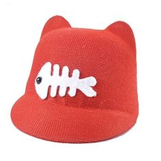 This cute hat protects your kid from the beating sun. Meshy material allows for your childs head to breathe. Fish stitched on front of the hat and cute ears on top. Size: 6 inch Diameter. Color: Red. Gender: male. Age Group: kids. Summer Play Cap, Summer Play Cap Hat, Red Bucket Hat For Summer Outdoor, Red Bucket Hat For Outdoor Summer Activities, Adjustable Red Baseball Cap For The Beach, Adjustable Red Baseball Cap For Beach, Fun Red Adjustable Bucket Hat, Red Summer Baseball Cap, Red Cap For Vacation