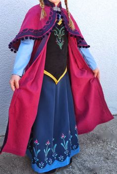 Joy 2 Sew: Disney's Princess Anna Pattern Preview. Pattern coming soon in 4 sizes!!! Disney Princess Costumes, Diy Costumes Kids, Diy Halloween Costumes For Kids