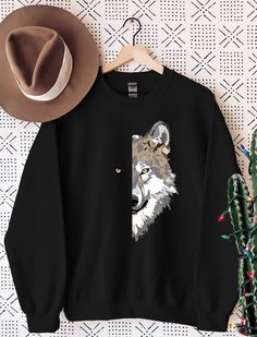 "Wolf Sweatshirt, Wolf Figure Sweatshirt Hoodies, Galaxy, Grey Wolf, Hunting Ground, Gift for Wolves Lover,A Wolf Story,Birthday Present Gift WELCOME TO \"StyleDesignUS\" High quality and super soft, comfortable Sweatshirt and Hoodies. Made with top of the line vinyl and pressed with a professional grade heat press. SIZING AND COLORS Make sure you check our size-chart before you place your order. If you are not sure about sizing please measure your favorite Sweatshirt or Hoodie and compare measu Black Hooded Sweatshirt Gift, Black Hooded Sweatshirt As Gift, Fall Season Hoodie Sweatshirt As A Gift, Fall Hoodie Sweatshirt As Gift, Fall Sweatshirt Hoodie As A Gift, Black Sweatshirt Winter Gift, Black Crew Neck Sweatshirt For Gift, Black Long Sleeve Top As Gift, Black Long Sleeve Top As A Gift