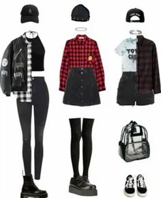 Van High Tops Outfit, Grunge Alternative Fashion, How To Wear Shorts, High Tops Outfit, Punk Mode, Dance Attire, Mode Punk, Punk Dress, Fashion Teenage Girls