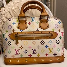 100% Authentic Of Course. Pre Owned Condition. Alma Pm, Bags Louis Vuitton, Mcm Logo, Louis Vuitton Bags, Of Course, Louis Vuitton Bag, Louis Vuitton Monogram, Top Handle Bag, Color White