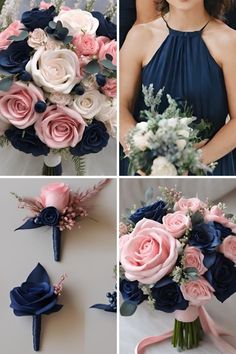 Navy Blue Pink Wedding Color Schemes, Pink Wedding Color Palette, Pink And Navy Blue Wedding, Pink Wedding Color Scheme, Navy And Pink Wedding, Wedding Color Palette Ideas, Champagne Wedding Colors, Winter Wedding Color Palette