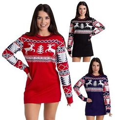 Find ideas๏ฟฝand inspiration for Ladies Christmas Tunic Womens Jumper Xmas Novelty Sweater Knitted Pullover Santa, Sweaters Dresses Christmas Crew Neck Knit Sweater, Festive Cozy Crew Neck Sweater, Holiday Crew Neck Knit Sweater, Winter Crew Neck Sweater Dress, Holiday Crew Neck Sweater With Fair Isle Pattern, Winter Holiday Knitted Tops, Holiday Knit Sweater With Crew Neck, Holiday Fair Isle Crew Neck Sweater, Christmas Long Sleeve Sweater