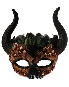 Hit the masquerade feeling your best this Halloween when you wear this Feather Horn Half Mask as part of your look. Featuring feather details and horns this stylish eye mask is the perfect way to keep your identity hidden while perfectly fitting in with any masquerade theme. Elastic band closure Dimensions: 5.11" H x 8.26" W x 3.9" D Material: Feather, polystyrene Care: Spot clean Imported One size fits most Mask Concept, Masquerade Theme, Feather Mask, Masquerade Masks, Half Mask, Masks Masquerade, Spirit Halloween, Costume Accessories, Color Combos