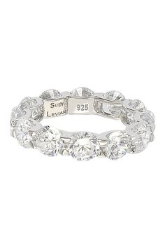 A round cut CZ eternity band is a classic. Levian Jewelry, Eternity Band Ring, Eternity Band, Cz Stone, Eternity Bands, Band Ring, Round Cut, Diamond Bracelet, Band Rings