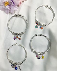 925 silver handmade pandora charm bangle,bangles for women,silver accessories for women,jewellery gifts with multiple charms Goodluck Charms, Bracelets With Charms, Women Jewellery, Bangles For Women, Doll Jewelry, Jewellery Gifts, Handmade Bangles, Pandora Charm, Bangle Bracelets With Charms