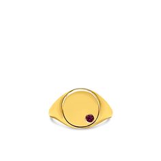 Color Stone:Ruby;Color Gold:14K Yellow Gold Signet Pinky Ring, Ring Stack, Single Letter, Single Stone, Personalized Rings, Pinky Ring, Rose Gold Color, A Letter, Yellow Rose