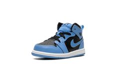 Jordan 1 Mid DQ8425 401 Kids Jordan, Stadium Goods, Kids Jordans, University Blue, Jordan 1 Mid, Blue Shoes, Jordan 1, Jordan, University