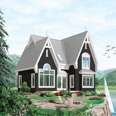 this is an artist's rendering of these house plans