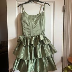 Stacees Green Dress Never Worn With The Tags Still On. Was Planning To Wear For Homecoming But It Was To Big. The Size Is 26 And The Measurements Are On The Tag In The Photo Above. Was Originally Bought For 152 Dollars But Will Sell For 90 Dollars. Let Me Know If You Have Any Questions Book Decor, The Photo, Let Me Know, Green Dress, Homecoming, Let Me, Women Accessories, Mini Dress, Let It Be