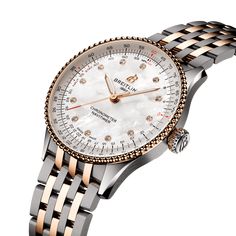 Navitimer Automatic 36 Breitling Navitimer Bracelet, Luxury Watches With Analog Display, Timeless Diamond Watch With Chronometer, Timeless Diamond Watch With Chronometer And Round Dial, Luxury Diamond Watch With Analog Display, Slide Rule, Breitling Watches, S Icon, Rose Gold Case