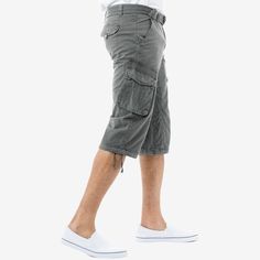 These classic below knee cargo shorts from XRAY are constructed with quality and durable materials for long-lasting comfort and breathability. Long Cargo Shorts, Laid Back Style, X Ray, Mens Belts, Cargo Shorts, Nordstrom, Grey, How To Wear