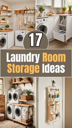 laundry room storage ideas that are easy to do and great for small spaces in the house