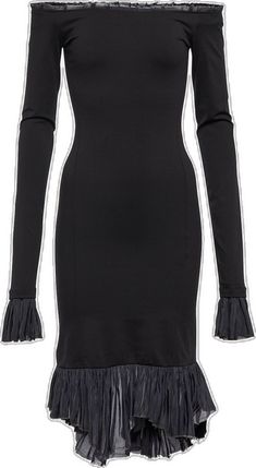 Mm6 Maison Margiela, Classic Black, Off Shoulder, Mini Dress, Collage, Pins, Black, Design