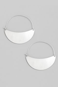 Jade & Jasper Half Round Hoop Earrings – Simple Life Trends LLC Metal Semi-circle Hoop Earrings For Pierced Ears, Semi-circle Metal Hoop Earrings For Pierced Ears, Metal Semi-circle Hoop Earrings, Earrings Simple, Simple Earrings, Simple Life, Silver Hoop Earrings, Gold Earrings, Silver Bracelet