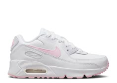 Cute Pink Nike Shoes, Pink Air Maxes, Pink And White Shoes, Air Max 90 Pink, Nike Shoes Pink, Pink And White Sneakers, Nike Shoes White, Pink Nike Air Max, Light Pink Sneakers