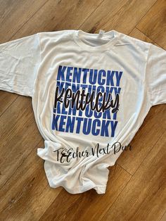 This is a sublimated design All tees are unisex sizing Please be sure to check the size chart to ensure the perfect size, as items are not returnable Kentucky Basketball, White Crewneck, Grey Tee, White Tee, Shirt Ideas, Grey Fashion, Cricut Projects, Kentucky, Shirt Style