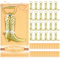 PRICES MAY VARY. Rich in Quantity: you are provided with 24 pieces cowboy boot bottle openers with 24 pieces exquisite cards, the quantity is sufficient to meet your daily usage and replacement needs; You can also share them with others Reliable and Serviceable: made of quality metal material, the boot bottle opener is reliable and solid, tear and wear resistant, will not easy to break or deform, which can serve you for a long time, you can buy and use them with confidence Appropriate Sizes: the Cowboy Boot Bottle Opener, Boot Bottle Opener, Western Wild, Wine Bottle Opener, Beer Opener, Beer Bottle Opener, Bottle Openers, Bridal Shower Party, Steel Bottle