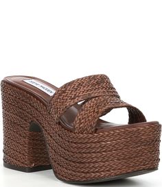 Shop for Steve Madden Gianni Woven Platform Sandals at Dillard's. Visit Dillard's to find clothing, accessories, shoes, cosmetics & more. The Style of Your Life. Gucci Platform Sandals, Spring Heels, Dress Sandals, Vacation Outfits, Dillard's, Platform Sandals, Trending Shoes, Steve Madden, Clothing Accessories