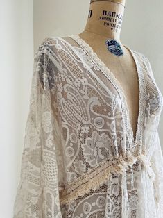 Boho Ivory Lace Wedding Dress With Fringe Maternity Wedding - Etsy Flowy Bohemian Dress With Lace Bodice, Bohemian Flowy Dress With Lace Bodice, Delicate Cream Dress With Lace Details, Delicate Cream Dress With Lace, Delicate Cream Dress With Delicate Lace, Bohemian Flowy Dress With Delicate Lace, Delicate Cream Lace Dress, Flowy Lace Patchwork Wedding Dress, Flowy Lace Patchwork Dress For Wedding