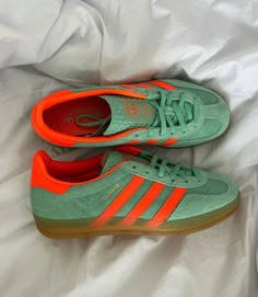 Gazzele Adidas, Green Adidas Gazelle, Green Gazelle, Adidas Spezials, Green Adidas, Trendy Shoes Sneakers