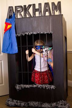 Superheros Birthday Party Ideas | Photo 44 of 45 | Catch My Party Villains Party, Batman Theme, Batman Birthday Party, Jail Cell, Batman Party, Batman Birthday, Superhero Birthday Party, Lego Party