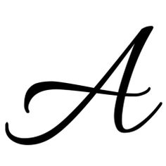 the letter's upper and lowercase letters are black on white, with an elegant font