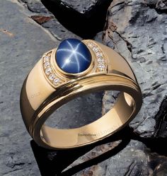 14k Gold Men's Star Sapphire Ring, Solid 925 Sterling Silver, Lindy Star Ring For Men, 7×9 mm Oval Cabochon Gemstone, Gift For Him Description: Main Stone - Star Sapphire (Lab Created) Stone Size - 7x5mm Stone color - Blue Stone shape - Oval Second Stone :- CZ Diamond Stone Color: Colorless Stone Shape:-Round Finishing- Excellent feel free to contact me if you have any questions Gemstone color may slightly vary from listed image due to the nature of all natural gemstone or different monitor sett Star Sapphire Ring, Saphir Ring, Star Sapphire, Ring For Men, Star Ring, Cz Diamond, Oval Cabochon, Diamond Stone, Blue Stone