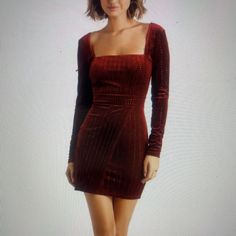 Nwt. Velvet Dress With Wine Color Sequins. Size Medium Fitted Mini Dress For Dinner In Fall, Burgundy Mini Dress For Fall Evening, Fitted Burgundy Mini Dress For Holidays, Fall Evening Burgundy Mini Dress, Burgundy Mini Dress For Winter Date Night, Winter Burgundy Mini Dress For Date Night, Burgundy Mini Dress For Date Night Holiday, Burgundy Mini Dress For Fall Cocktail, Velvet Homecoming Dress