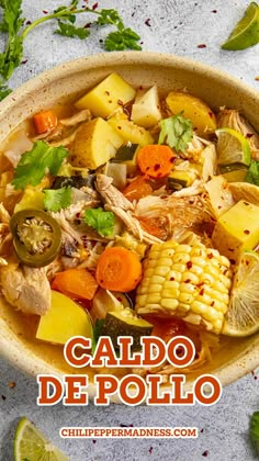 Caldo de Pollo (Mexican Chicken Soup) looking extremely delicious Pollo Recipe, Mexican Soup Chicken, Chicken Soup Recipe, Homemade Chicken Stock, Mexican Soup, Soup Recipes Slow Cooker