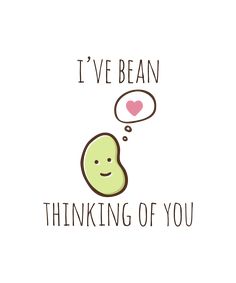 i've been thinking of you with an avocado in the speech bubble