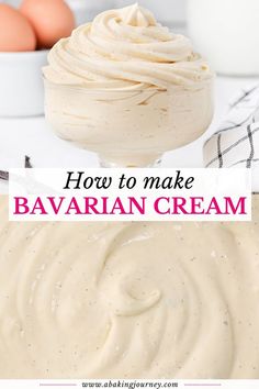 how to make bavaran cream with text overlay