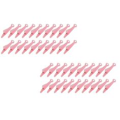 10 pairs of pink plastic clip clips