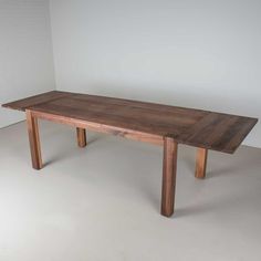 walnut end extension table Parsons Table, Conference Room Tables, Hardwood Table, Modern Extension, Table Extension, Extension Table, Walnut Table, Table Modern, Live Edge Table