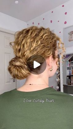 Beauty and curls by Meg 🇬🇧 on Instagram: "Low curly bun

This is one of my favourite bun hairstyles that I’ve been wearing for years. It’s great on stretched out curls too and you can slick your hair back. 

💾 Save for later

#curlyhair #curlyhairstyle #wavyhairstyle" Low Curly Bun, Curly Bun, Hair Back, Save For Later, Bun Hairstyles, My Favourite, Curly Hair