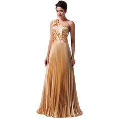 One Shoulder Satin Long Gold Evening Dress Gold Evening Dress, Elegant Evening Dress, Gold Evening Dresses, Satin Evening Dresses, Evening Dresses Elegant, Dress Satin, Evening Gowns Formal, Long Prom Dress, Evening Dress