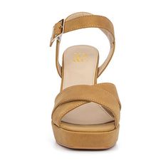 Closure Type: BuckleShoe Heel Height: 4 1/2 InchesUpper/Outer Base Material: 100% PolyuretheneShoe Lining Material: PolyurethaneSole Material Content: 100% RubberToe Type: Open ToeShoe Strap Type: Ankle StrapHeel Style: Block HeelCountry of Origin: Imported Spring Cross Strap Sandals With 4-inch Heel, Adjustable 4-inch Heel Summer Sandals, Summer Open Heel Crisscross Strap Heels, Summer Open Heel Heels With Crisscross Straps, Summer Heels With Crisscross Straps And Open Heel, Strappy Slingback Sandals With 4-inch Heel For Summer, Chic Sandals With Crisscross Ankle Straps, Chic Sandals With Crisscross Straps And Open Toe, Spring Sandals With Crisscross Straps And Open Heel