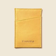 Designed for the minimalist to carry their most essential items only. Carry only a couple of cards with some cash in the middle pocket or stack up to 3 cards in each pocket for a total of 9 cards. This color has RFID protection. This handcrafted product was created in California using leather rescued from the past. Casupo searches for beautiful pieces all over the world, finding treasures and giving rediscovered leathers new life, new purpose, a new future of style. This sustainable collection o Pink Wallet, Business Card Cases, Blue Wallet, Sustainable Leather, Wallet For Men, Men's Wallet, Essential Items, Minimalist Wallet, Yellow Leather