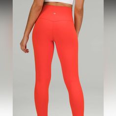 Lululemon Align Leggings Orange Color Nwt With Pockets Lulu Lemon Leggings, Align Leggings, Lululemon Align Leggings, Orange Leggings, Lulu Lemon, Lululemon Align, Lululemon Leggings, Color Orange, Orange Color