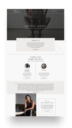 the website design for an art studio