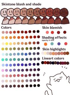 an info sheet with different colors and shapes