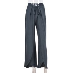 Are you looking for a gifting alternative but not sure of what your partner, colleague, or best friend prefers? Well, we are here to help you sort out this confusion and get classy, stylish, casual, funky, and all-purpose Women's Casual Belted Trousers. The pants come with a belt which makes it easier for women to adjust them according to their waist size. get these trousers for your loved ones and surprise them on their special day! Highlights: Material: 95% Polyester, 5% Spandex Length: Ankle-Length Pants Size: XS - 2XL Suitable Seasons: All Wear them at Home, Yoga, on Beach, Office, on Casual outings, on Vacation, etc. SIZE WAIST HIP LENGTH Small 27.56” 42.52” 42.52” Medium 29.13” 44.09” 42.91” Large 30.71” 45.67” 43.31” X-Large 32.28” 47.24” 43.07” XX-Large 33.86” 48.82” 44.09” Trendy Solid Color Wide Leg Loungewear Pants, Trendy Solid Color Wide Leg Pants For Loungewear, Trendy Solid Color Wide Leg Lounge Pants, Chic Solid Color Loungewear Bottoms, Chic Stretch Gray Wide Leg Pants, Chic Gray Stretch Wide Leg Pants, Chic Solid Color Lounge Bottoms, Trendy Pants For Day Out, Trendy Solid Color Bottoms For Night Out