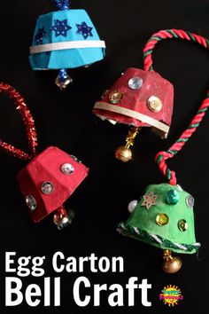 egg carton bell craft for kids to make with the help of their own hands