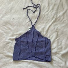 Urban Outfitters Crop Top Size Medium Nwt Halter Top So Cute And Unique Self Tie Purple Casual Halter Neck Top, Casual Purple Halter Neck Top, Urban Outfitters Summer Halter Neck Top, Urban Outfitters Halter Neck Top For Beach, Casual Purple Sleeveless Halter Top, Purple Halter Neck Top For Summer, Urban Outfitters Sleeveless Halter Top For Summer, Summer Halter Neck Tops From Urban Outfitters, Urban Outfitters Halter Neck Summer Top