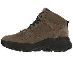 Wrap your feet in superior comfort and complete protection with our new hiking boot, Hi Country-Y for men. Rough terrain is no match against our supportive, durable and lightweight components.

Almond features a suede genuine leather.

Cast Iron and Turbinado Chile features a combination of breathable, water-resistant nylon and genuine leather;

Medicare Approved: This style has met the standards set by Medicare. Please see your doctor for details and qualifications.
Heel Height: 1.25" Suede Lace-up Work Boots For Hiking, High-top Suede Work Boots For Outdoor Activities, Rugged Suede Hiking Boots With Reinforced Toe, Waterproof Suede Lace-up Hiking Boots, Rugged High-top Suede Hiking Boots, Sporty Brown Suede Hiking Boots, Waterproof Suede Hiking Boots For Walking, Brown Suede Hiking Boots For Outdoor Activities, Waterproof Suede Hiking Boots